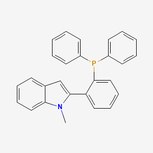 2-(2-(Diphenylphosphino)phenyl)-1-methyl-1H-indole chemical structure (CAS 1067883-56-0)