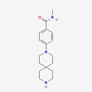 N-Methyl-4-(3,9-diazaspiro[5.5]undecan-3-yl)benzamide chemical structure (CAS 1067902-25-3)
