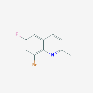8-Bromo-6-fluoro-2-methylquinoline chemical structure (CAS 1067914-37-7)