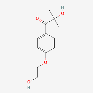 2-Hydroxy-1-(4-(2-hydroxyethoxy)phenyl)-2-methylpropan-1-one chemical structure (CAS 106797-53-9)