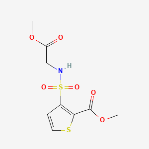 Methyl 3-(N-(2-methoxy-2-oxoethyl)sulfamoyl)thiophene-2-carboxylate chemical structure (CAS 106820-63-7)