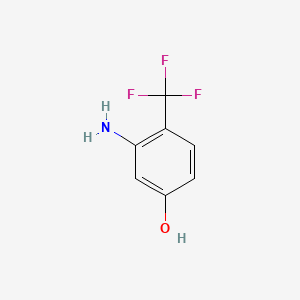 3-Amino-4-(trifluoromethyl)phenol chemical structure (CAS 106877-46-7)