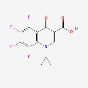 1-Cyclopropyl-5,6,7,8-tetrafluoro-4-oxo-1,4-dihydroquinoline-3-carboxylic acid chemical structure (CAS 106890-70-4)