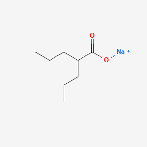 Sodium 2-propylpentanoate chemical structure (CAS 1069-66-5)