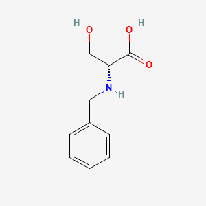 (R)-2-(Benzylamino)-3-hydroxypropanoic acid chemical structure (CAS 106910-77-4)