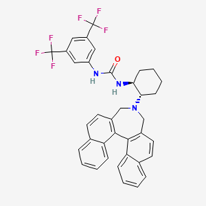 N-[3,5-Bis(trifluoromethyl)phenyl]-N'-[(1S,2S)-2-[(11bR)-3,5-dihydro-4H-dinaphth[2,1-c:1',2'-e]azepin-4-yl]cyclohexyl]urea chemical structure (CAS 1069114-13-1)