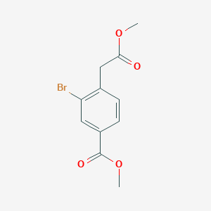 Methyl 3-bromo-4-(2-methoxy-2-oxoethyl)benzoate chemical structure (CAS 1069114-91-5)