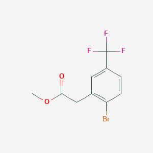 Methyl 2-(2-bromo-5-(trifluoromethyl)phenyl)acetate chemical structure (CAS 1069115-16-7)