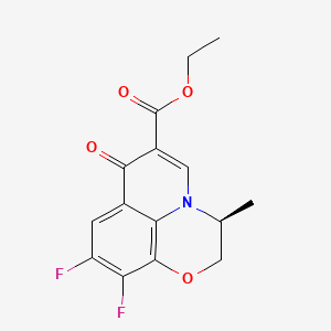 (S)-Ethyl 9,10-difluoro-3-methyl-7-oxo-3,7-dihydro-2H-[1,4]oxazino[2,3,4-ij]quinoline-6-carboxylate chemical structure (CAS 106939-34-8)