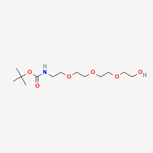 tert-Butyl (2-(2-(2-(2-hydroxyethoxy)ethoxy)ethoxy)ethyl)carbamate chemical structure (CAS 106984-09-2)
