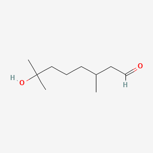 7-Hydroxy-3,7-dimethyloctanal chemical structure (CAS 107-75-5)