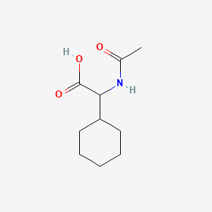 2-Acetamido-2-cyclohexylacetic acid chemical structure (CAS 107020-80-4)