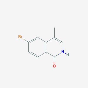 6-Bromo-4-methylisoquinolin-1(2H)-one chemical structure (CAS 1070295-03-2)