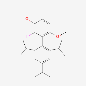 2-Iodo-2',4',6'-triisopropyl-3,6-dimethoxy-1,1'-biphenyl chemical structure (CAS 1070663-76-1)