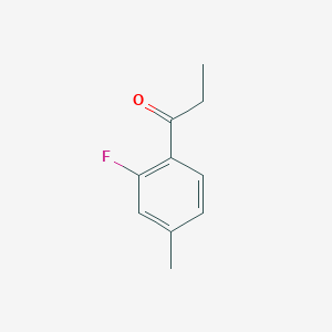 1-(2-Fluoro-4-methylphenyl)propan-1-one chemical structure (CAS 107076-08-4)