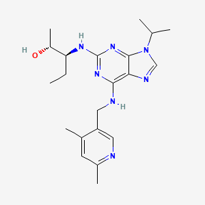 (2R,3S)-3-((6-(((4,6-Dimethylpyridin-3-yl)methyl)amino)-9-isopropyl-9H-purin-2-yl)amino)pentan-2-ol chemical structure (CAS 1070790-89-4)
