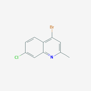 4-Bromo-7-chloro-2-methylquinoline chemical structure (CAS 1070879-51-4)