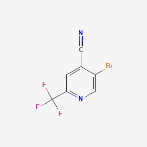 5-Bromo-2-(trifluoromethyl)isonicotinonitrile chemical structure (CAS 1070892-04-4)