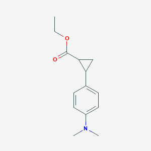 Ethyl 2-(4-(dimethylamino)phenyl)cyclopropane-1-carboxylate chemical structure (CAS 1071129-26-4)