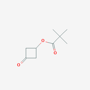 3-Oxocyclobutyl pivalate chemical structure (CAS 1071194-23-4)