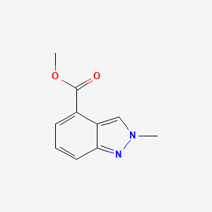 Methyl 2-methyl-2H-indazole-4-carboxylate chemical structure (CAS 1071428-43-7)