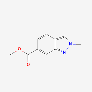 Methyl 2-methyl-2H-indazole-6-carboxylate chemical structure (CAS 1071433-01-6)