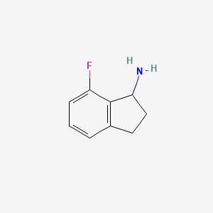 7-Fluoro-2,3-dihydro-1h-inden-1-amine chemical structure (CAS 1071449-14-3)
