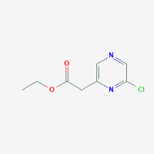 Ethyl 2-(6-chloropyrazin-2-yl)acetate chemical structure (CAS 1071455-09-8)