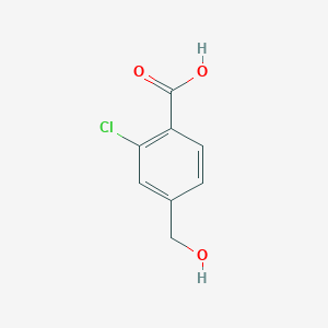2-Chloro-4-(hydroxymethyl)benzoic acid chemical structure (CAS 1071989-48-4)