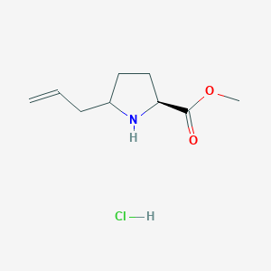 Methyl (2S)-5-allylpyrrolidine-2-carboxylate hydrochloride chemical structure (CAS 1071993-01-5)