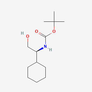(S)-tert-Butyl (1-cyclohexyl-2-hydroxyethyl)carbamate chemical structure (CAS 107202-39-1)
