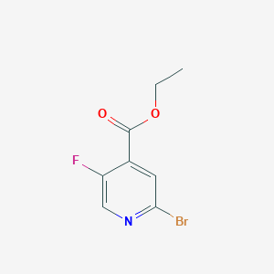 Ethyl 2-bromo-5-fluoroisonicotinate chemical structure (CAS 1072206-72-4)