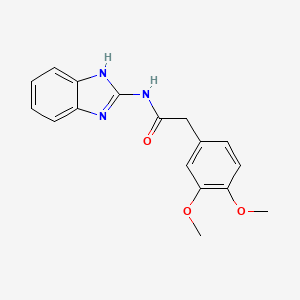N-(1H-Benzo[d]imidazol-2-yl)-2-(3,4-dimethoxyphenyl)acetamide chemical structure (CAS 107249-97-8)