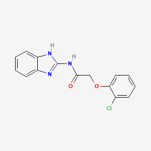 N-(1H-Benzo[d]imidazol-2-yl)-2-(2-chlorophenoxy)acetamide chemical structure (CAS 107249-99-0)