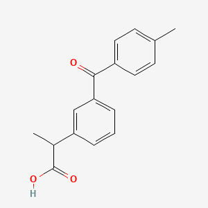2-(3-(4-Methylbenzoyl)phenyl)propanoic acid chemical structure (CAS 107257-20-5)