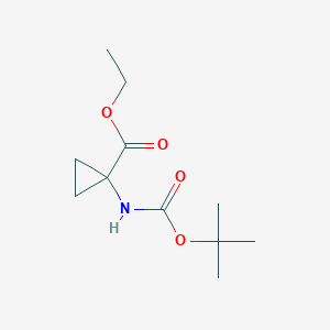 Ethyl 1-((tert-butoxycarbonyl)amino)cyclopropanecarboxylate chemical structure (CAS 107259-05-2)