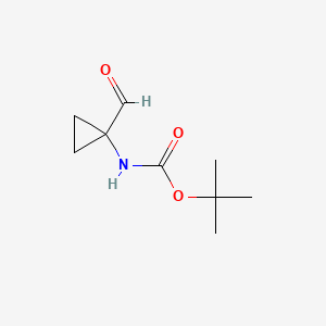 tert-Butyl 1-formylcyclopropylcarbamate chemical structure (CAS 107259-06-3)