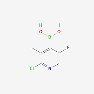 (2-Chloro-5-fluoro-3-methylpyridin-4-yl)boronic acid chemical structure (CAS 1072944-10-5)