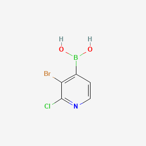 (3-Bromo-2-chloropyridin-4-yl)boronic acid chemical structure (CAS 1072944-16-1)