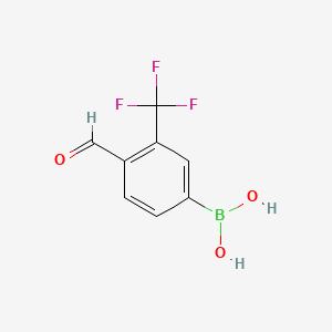 (4-Formyl-3-(trifluoromethyl)phenyl)boronic acid chemical structure (CAS 1072944-24-1)