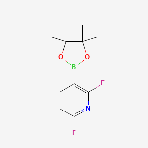 2,6-Difluoro-3-(4,4,5,5-tetramethyl-1,3,2-dioxaborolan-2-yl)pyridine chemical structure (CAS 1072945-00-6)