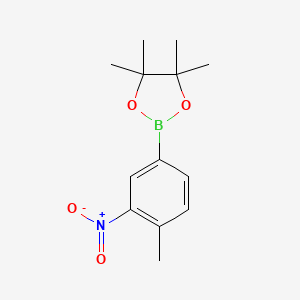 4,4,5,5-Tetramethyl-2-(4-methyl-3-nitrophenyl)-1,3,2-dioxaborolane chemical structure (CAS 1072945-06-2)
