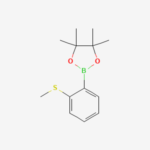 4,4,5,5-Tetramethyl-2-(2-(methylthio)phenyl)-1,3,2-dioxaborolane chemical structure (CAS 1072945-09-5)