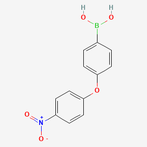 (4-(4-Nitrophenoxy)phenyl)boronic acid chemical structure (CAS 1072945-82-4)