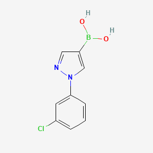 1-(3-Chlorophenyl)pyrazole-4-boronic acid chemical structure (CAS 1072945-88-0)