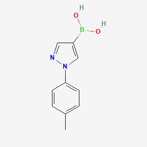 (1-(p-Tolyl)-1H-pyrazol-4-yl)boronic acid chemical structure (CAS 1072945-92-6)