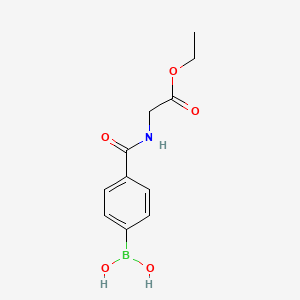 (4-((2-Ethoxy-2-oxoethyl)carbamoyl)phenyl)boronic acid chemical structure (CAS 1072946-08-7)
