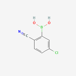 (5-Chloro-2-cyanophenyl)boronic acid chemical structure (CAS 1072946-52-1)
