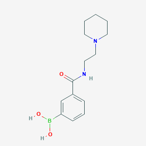 (3-((2-(Piperidin-1-yl)ethyl)carbamoyl)phenyl)boronic acid chemical structure (CAS 1072946-54-3)