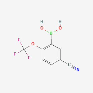 (5-Cyano-2-(trifluoromethoxy)phenyl)boronic acid chemical structure (CAS 1072946-64-5)
